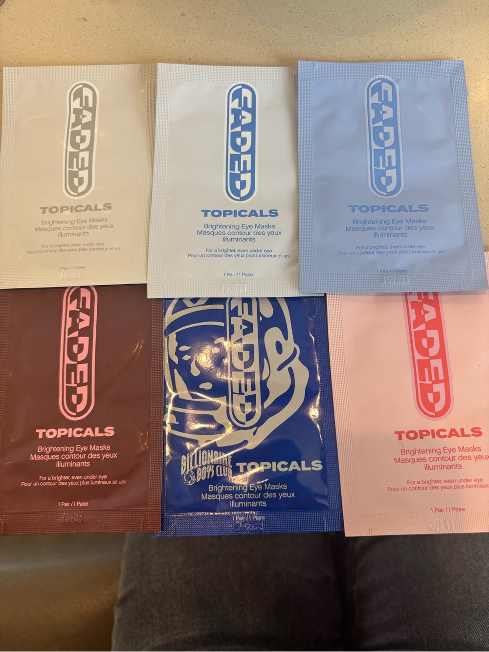 FADED Topicals Brightening Eye Masks - Multi Color Pack